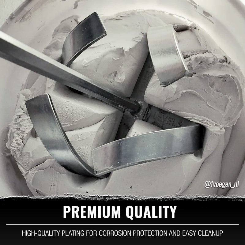 Level-5 13" Paint & Drywall Mud Mixer - LEVEL5 | 13" Shaft, 2" Head | Pro-Grade | in-Hand Drill Attachment Paddle | 5-293 - Image 4